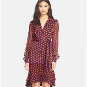 DVF Catherine two silk blend dress size 6